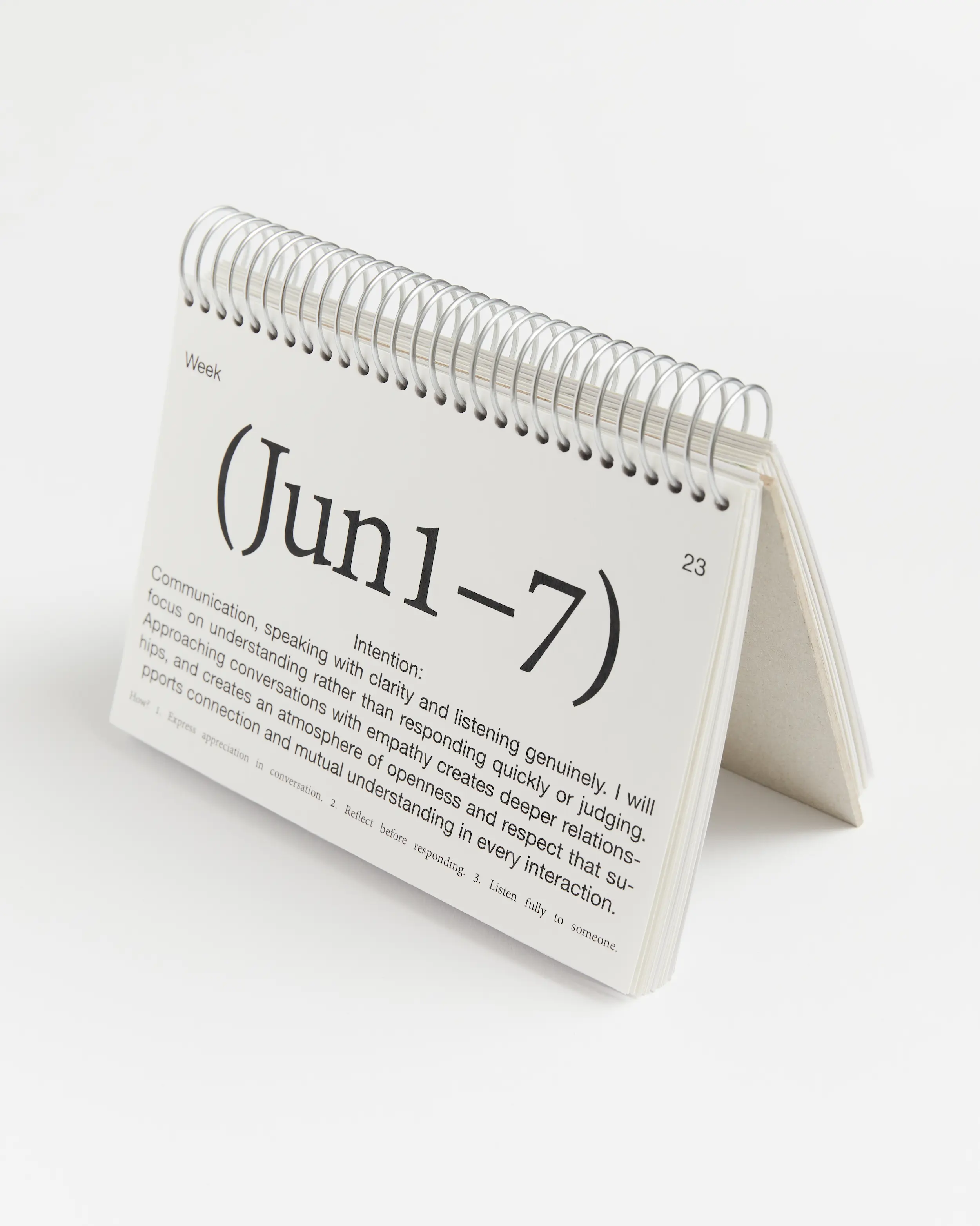 Intentional Calendar